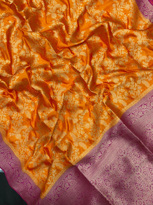 Premium Raw Silk Saree – Rich Texture & Lustrous Finish (Anjali Jaal)