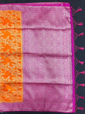 Premium Raw Silk Saree – Rich Texture & Lustrous Finish (Anjali Jaal)