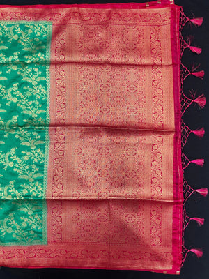 Premium Raw Silk Saree – Rich Texture & Lustrous Finish (Anjali Jaal) 