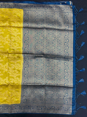 Premium Raw Silk Saree – Rich Texture & Lustrous Finish (Anjali Jaal) 