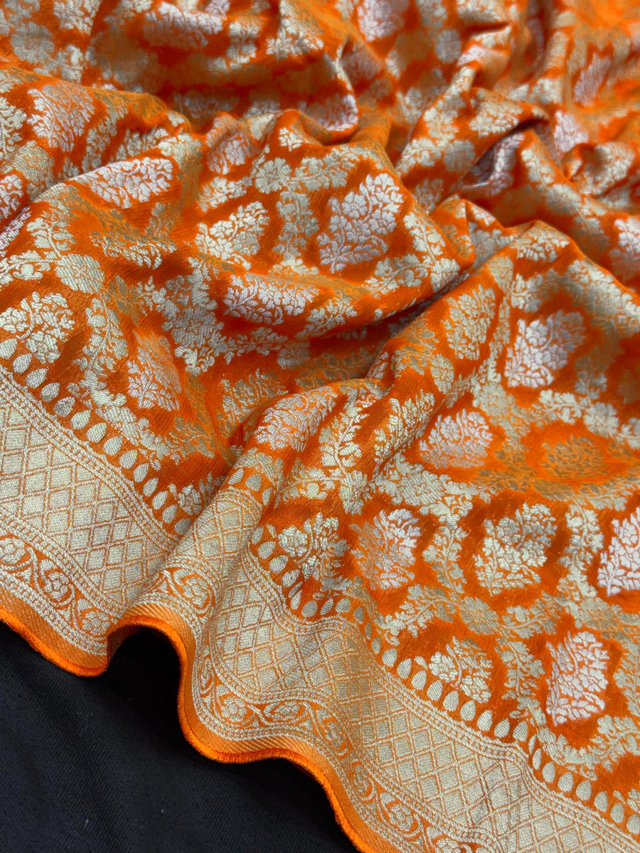 Classic Semi Georgette Silk Saree for All Occasions (Annapoorni Banarasi)