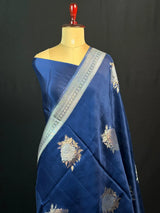 Soft Banarasi Gen Fold Silk Self Saree 