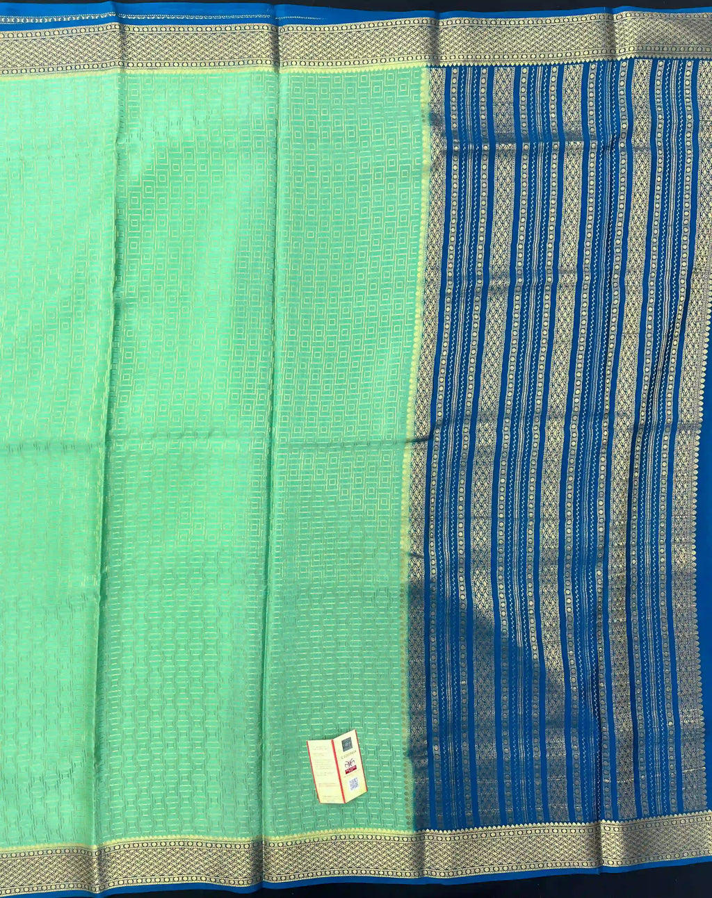 Pure Mysore Crepe Silk Saree-Bhanu Checks