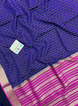 Pure Mysore Crepe Silk Saree-Bhanu Checks