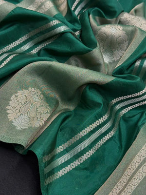 Elegant Semi Mysore Crepe Silk Saree