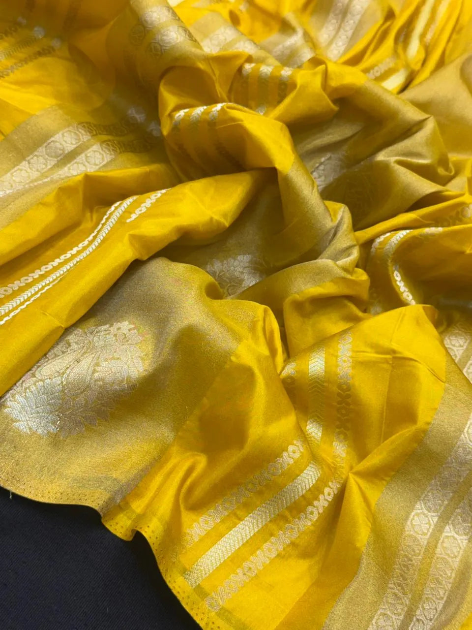Elegant Semi Mysore Crepe Silk Saree
