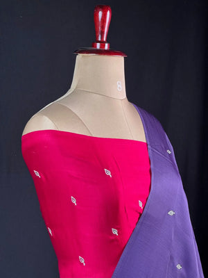 Handcrafted Muibarrei Silk Saree with Rich Texture