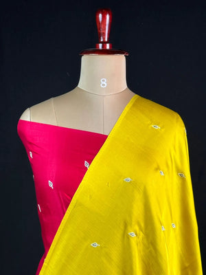 Handcrafted Muibarrei Silk Saree with Rich Texture