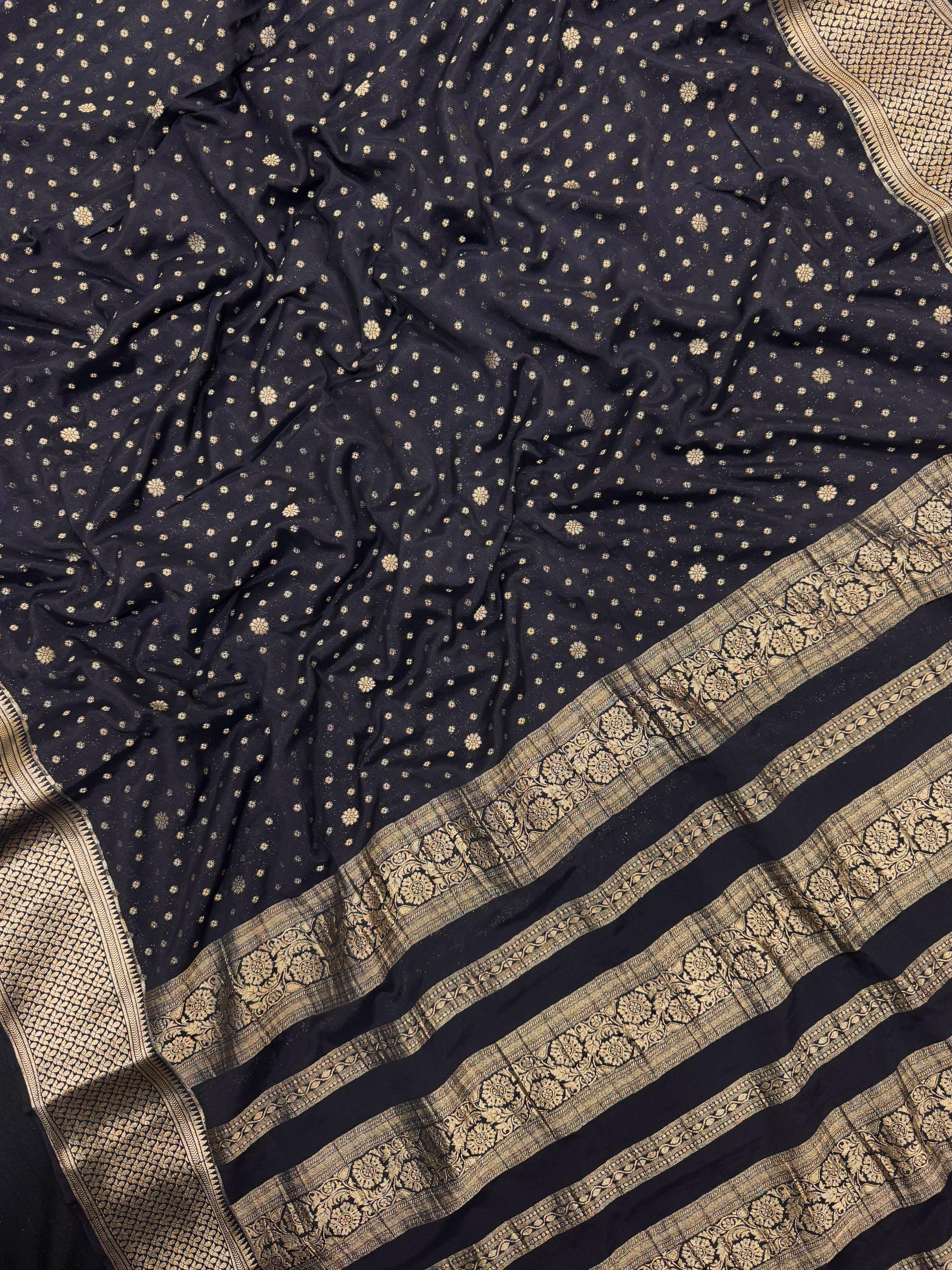 Graceful Drape: Pure Mysore Crepe Silk Saree
