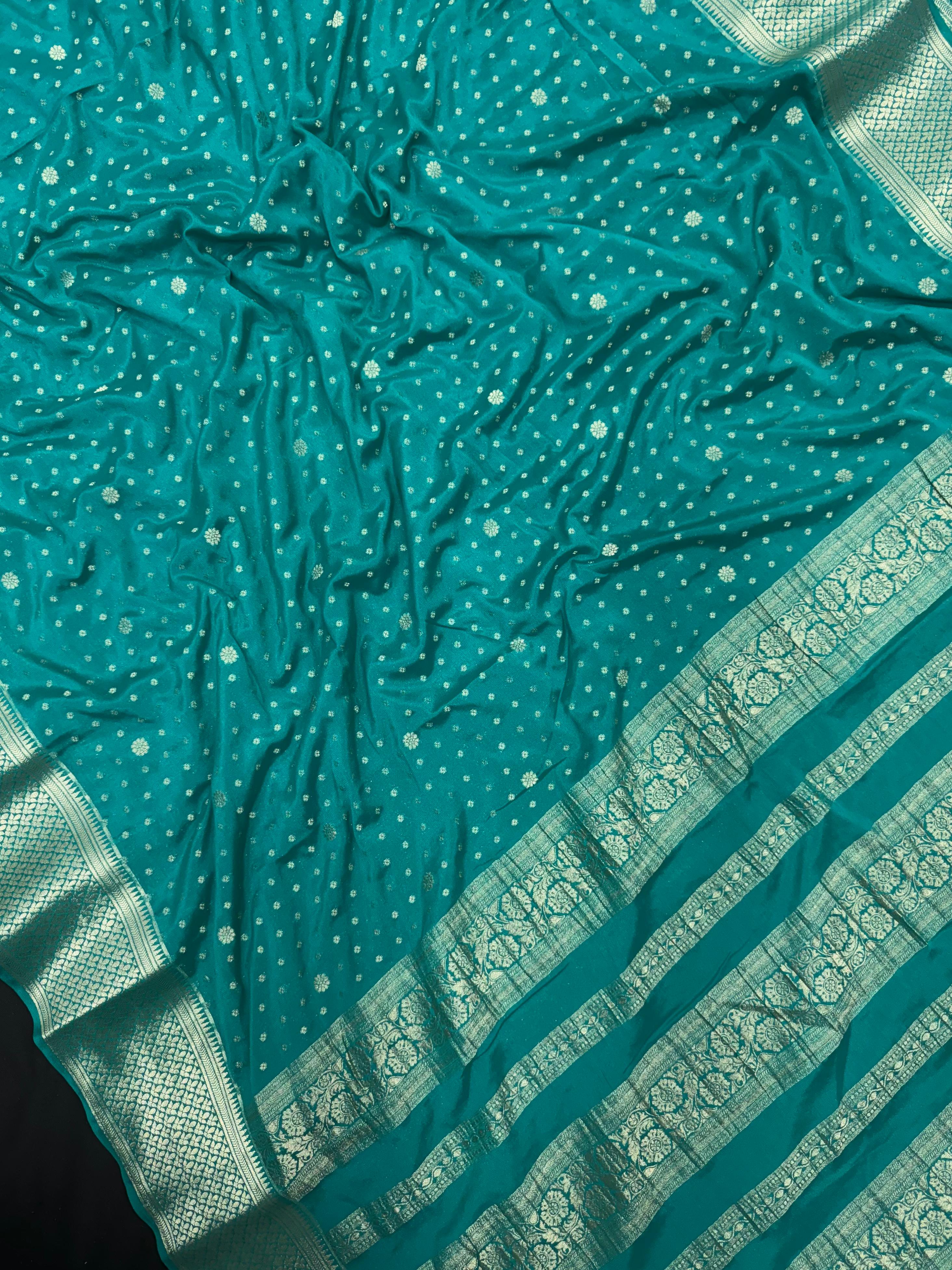 Graceful Drape: Pure Mysore Crepe Silk Saree