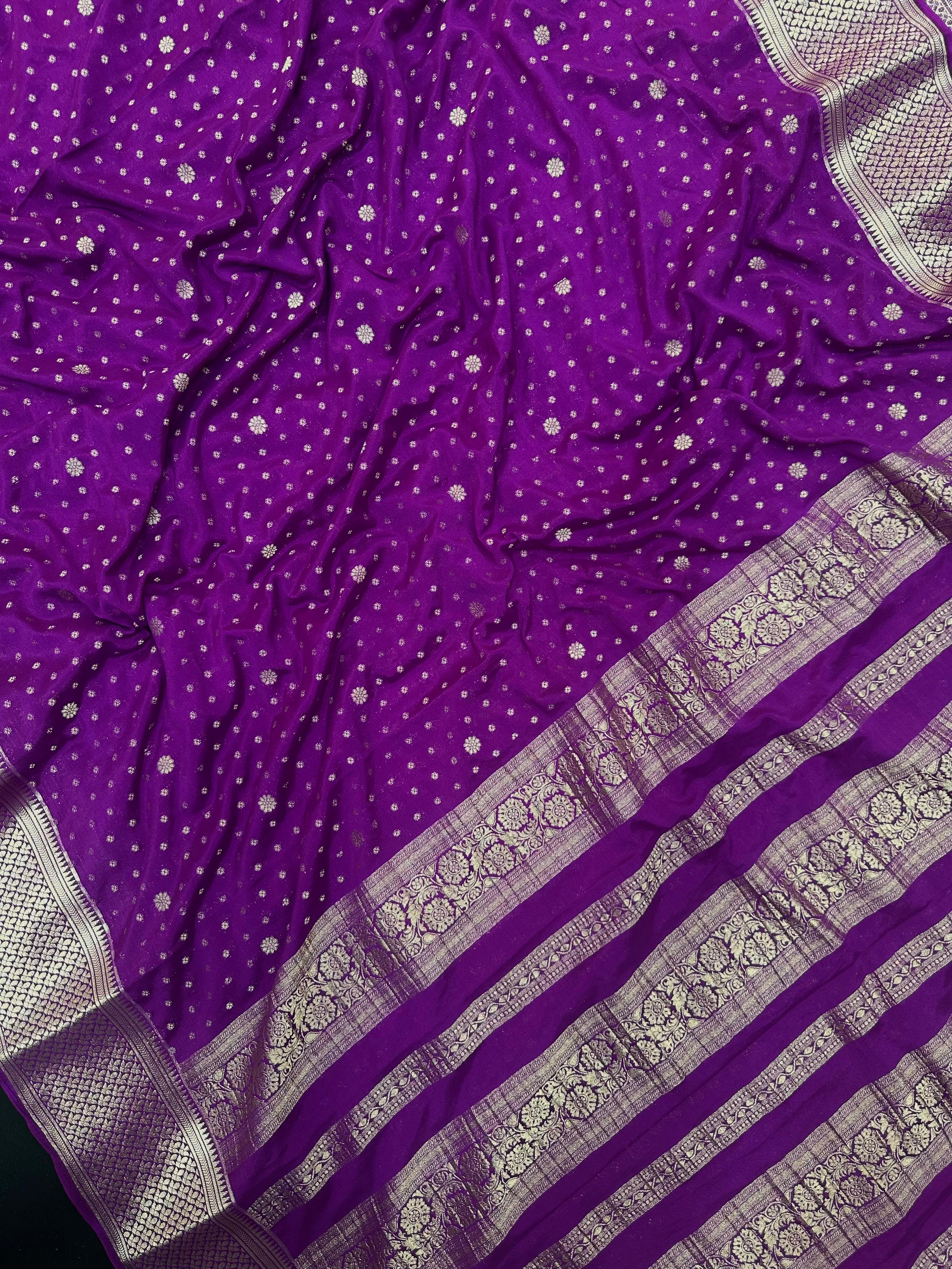 Graceful Drape: Pure Mysore Crepe Silk Saree