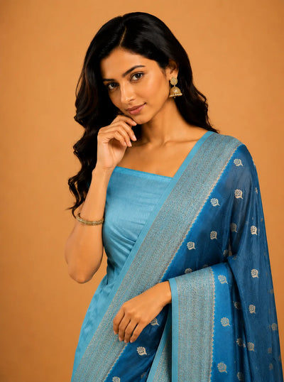 Party Wear Semi Georgette Silk Saree – Modern Elegance