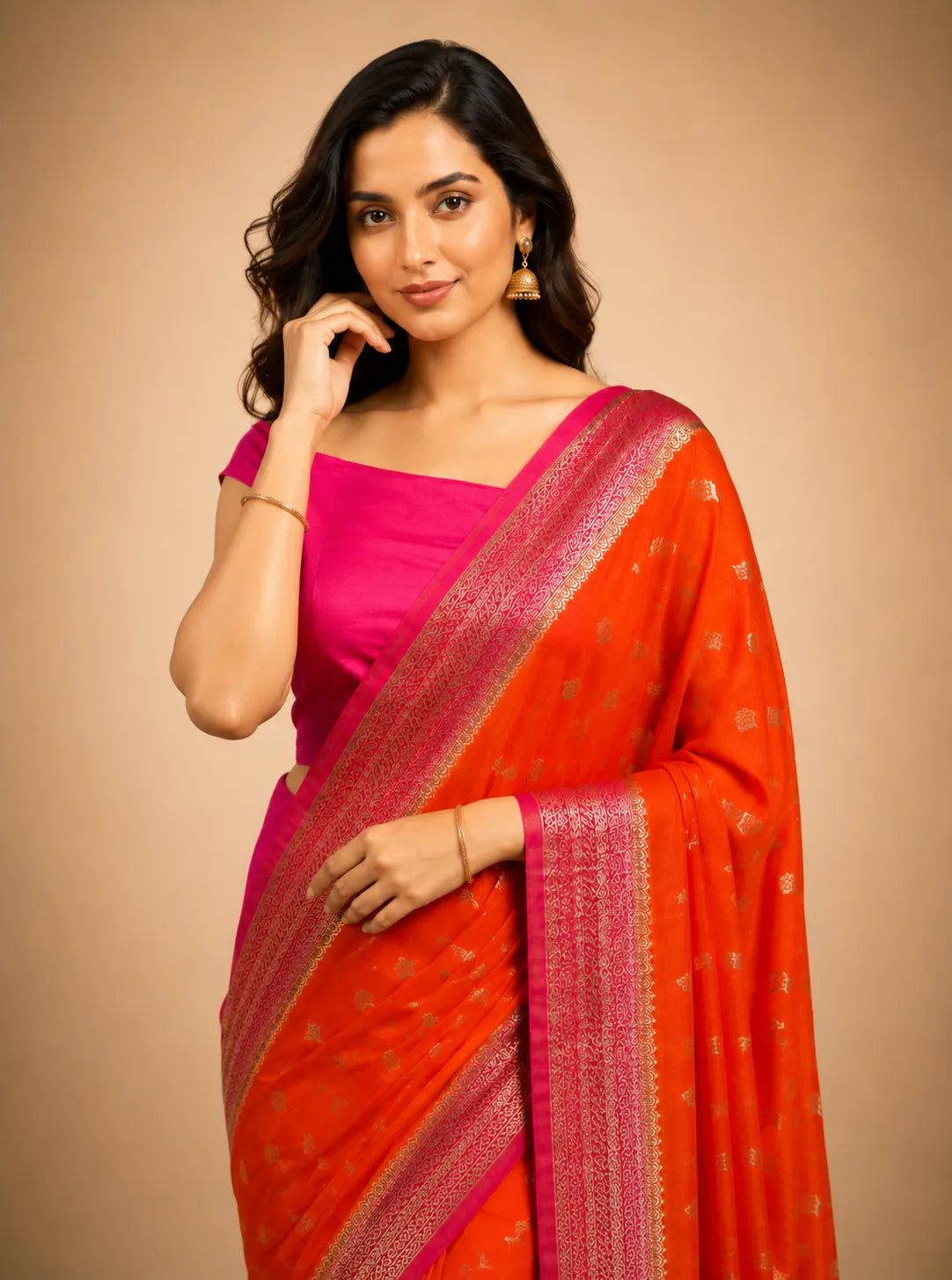 Party Wear Semi Georgette Silk Saree – Modern Elegance