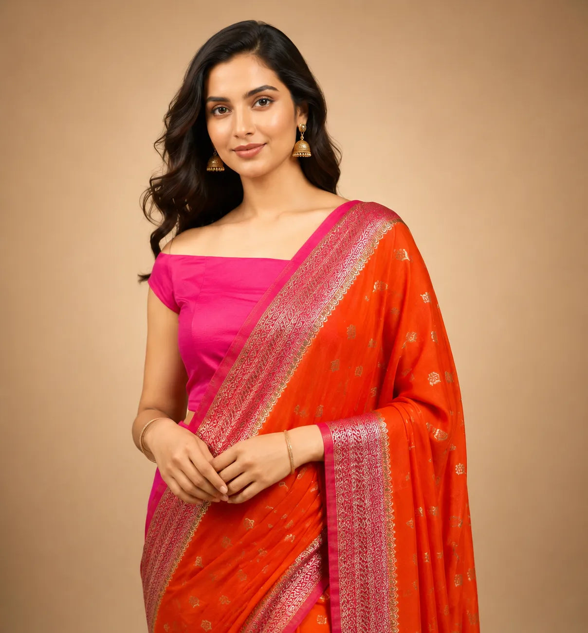 Party Wear Semi Georgette Silk Saree – Modern Elegance