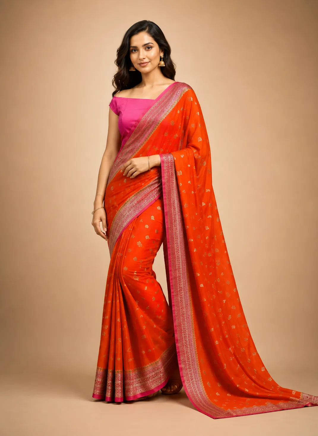 Party Wear Semi Georgette Silk Saree – Modern Elegance