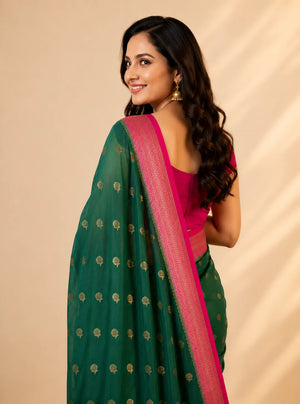 Party Wear Semi Georgette Silk Saree – Modern Elegance