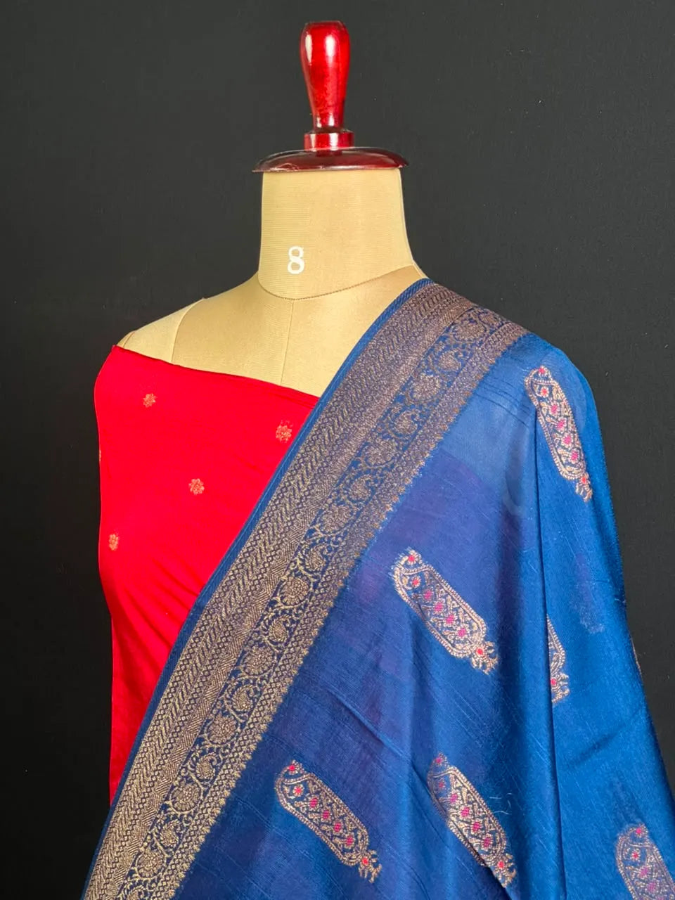 Semi Raw Silk Chanderi Saree with Elegant Piping Border