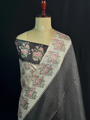 Elegant Tasar Silk Saree – Designer Border Style