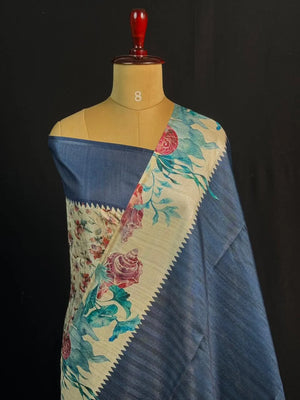 Elegant Tasar Silk Saree – Designer Border Style