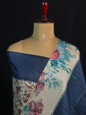 Elegant Tasar Silk Saree – Designer Border Style