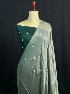 Trendy Crush Embroidery with Luxury Finish-(Chandramukhi silk)