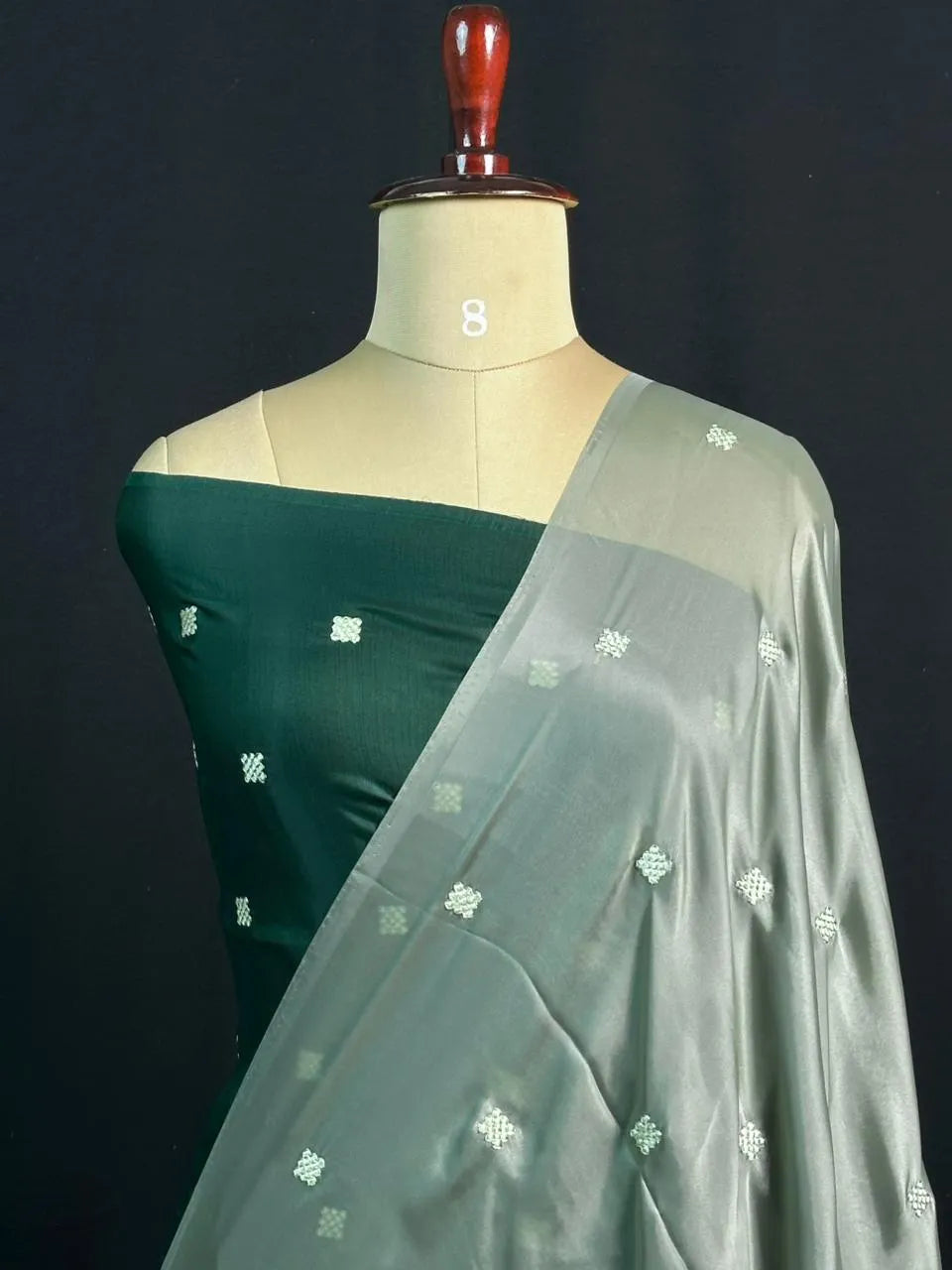 Trendy Crush Embroidery with Luxury Finish-(Chandramukhi silk)