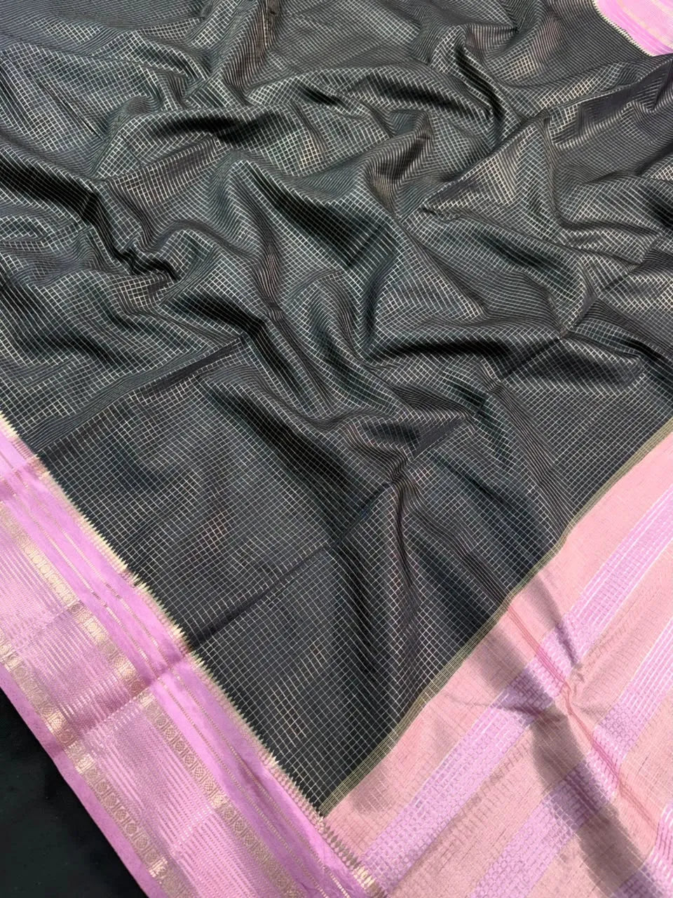 Elegant Checks Uppada Silk Saree