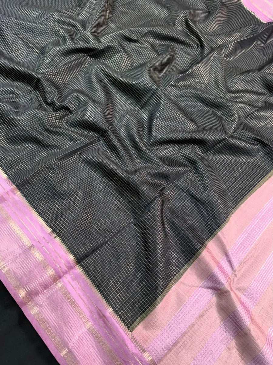 Elegant Checks Uppada Silk Saree