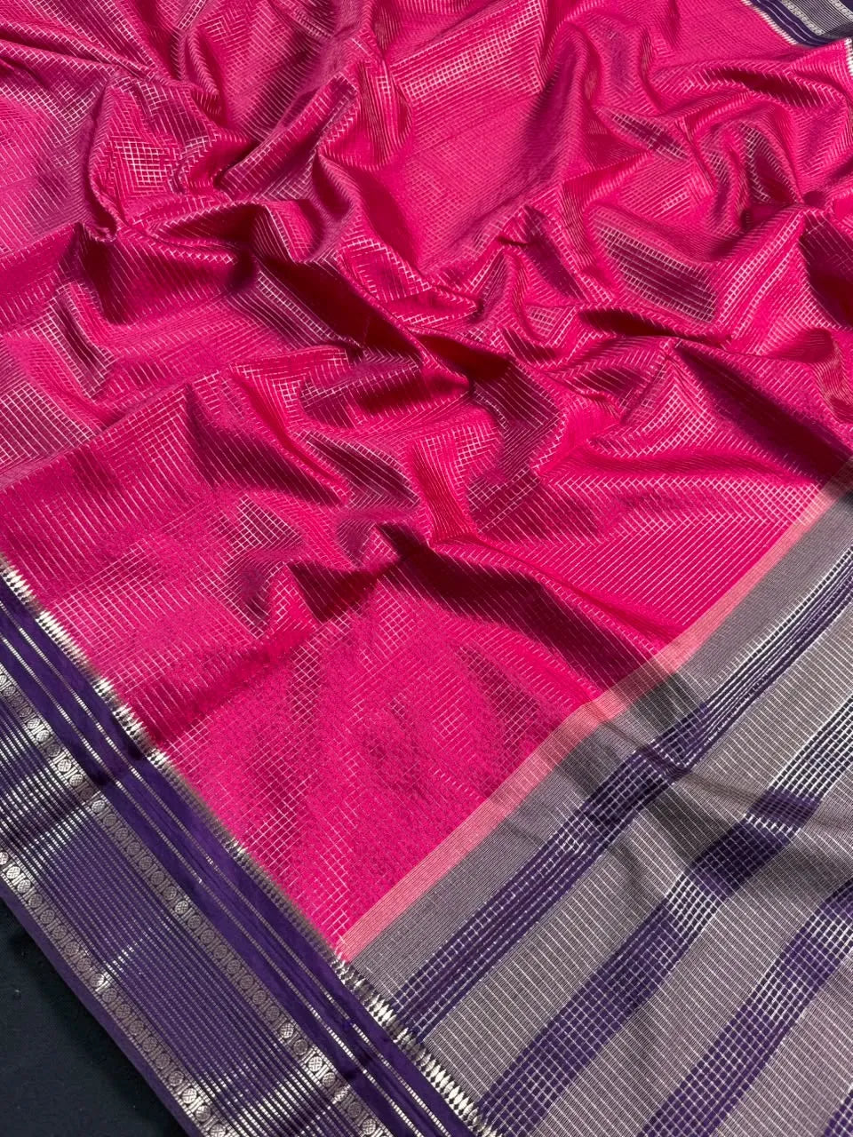 Elegant Checks Uppada Silk Saree 