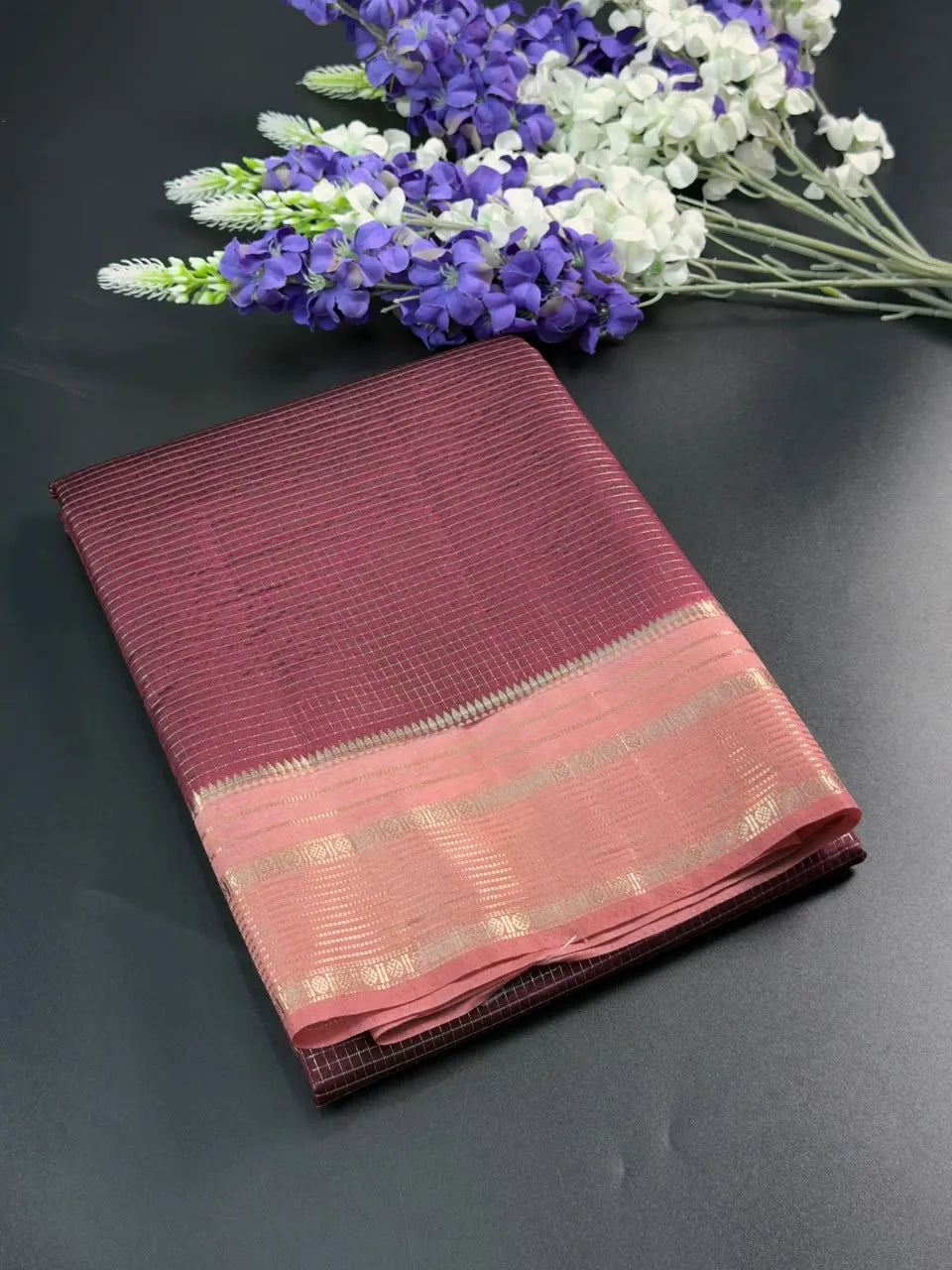 Elegant Checks Uppada Silk Saree 