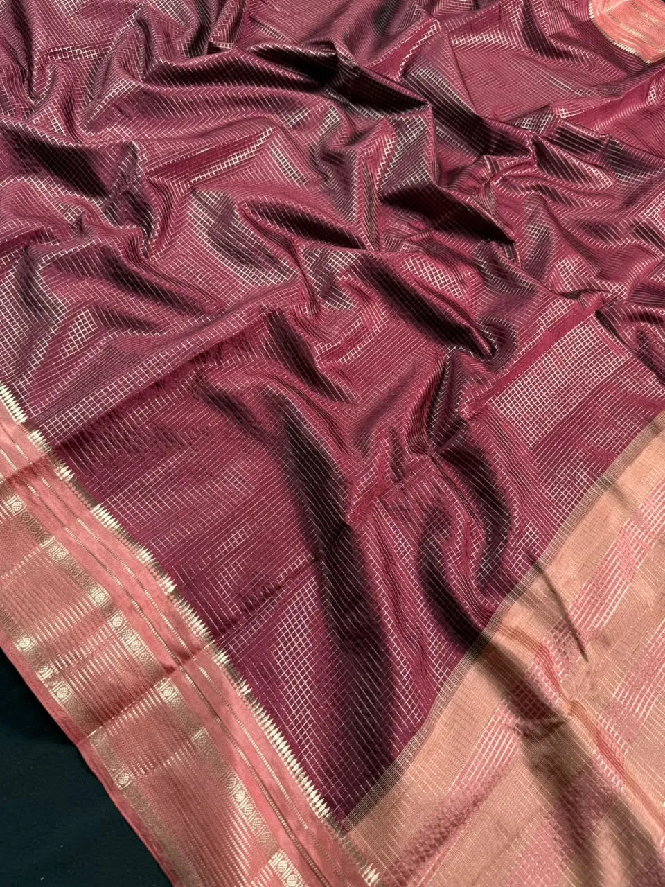 Elegant Checks Uppada Silk Saree 