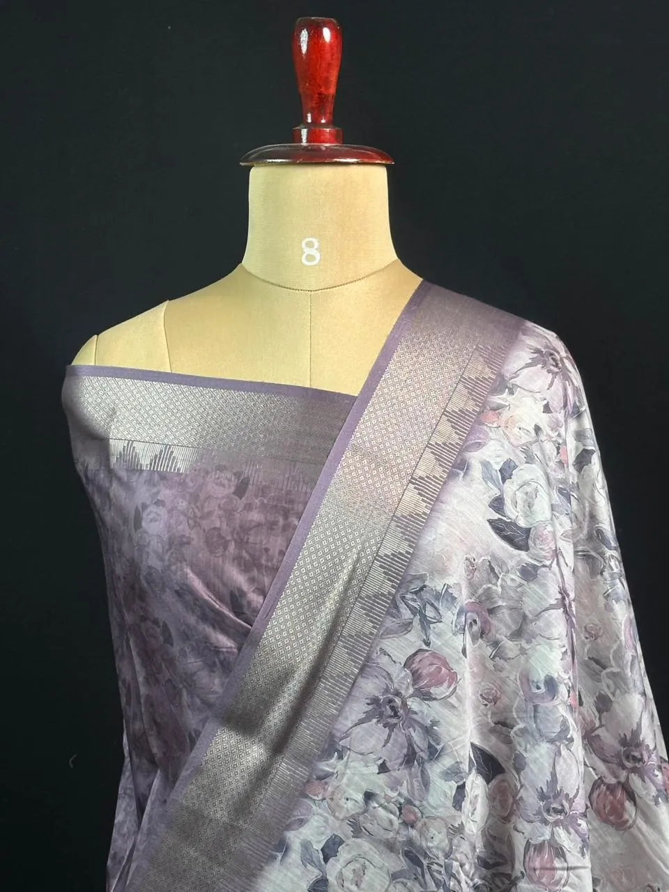 Ethnic Wear Semi Tussar Silk Saree with Timeless Floral Design