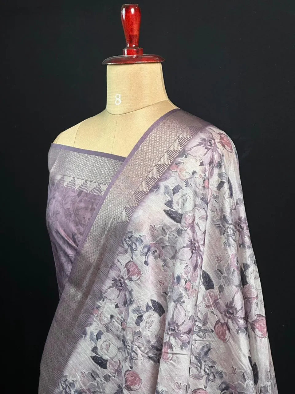 Ethnic Wear Semi Tussar Silk Saree with Timeless Floral Design