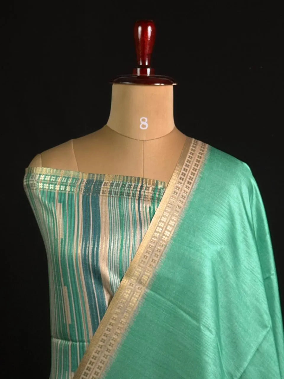 Elegant Semi Tussar Silk Saree with Classic Woven Border 
