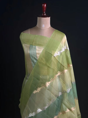 Pure Kota Organza Silk Saree with Elegant Zari Weaving