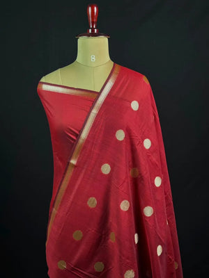 Premium Cotton Silk Saree with Rich Woven Butis