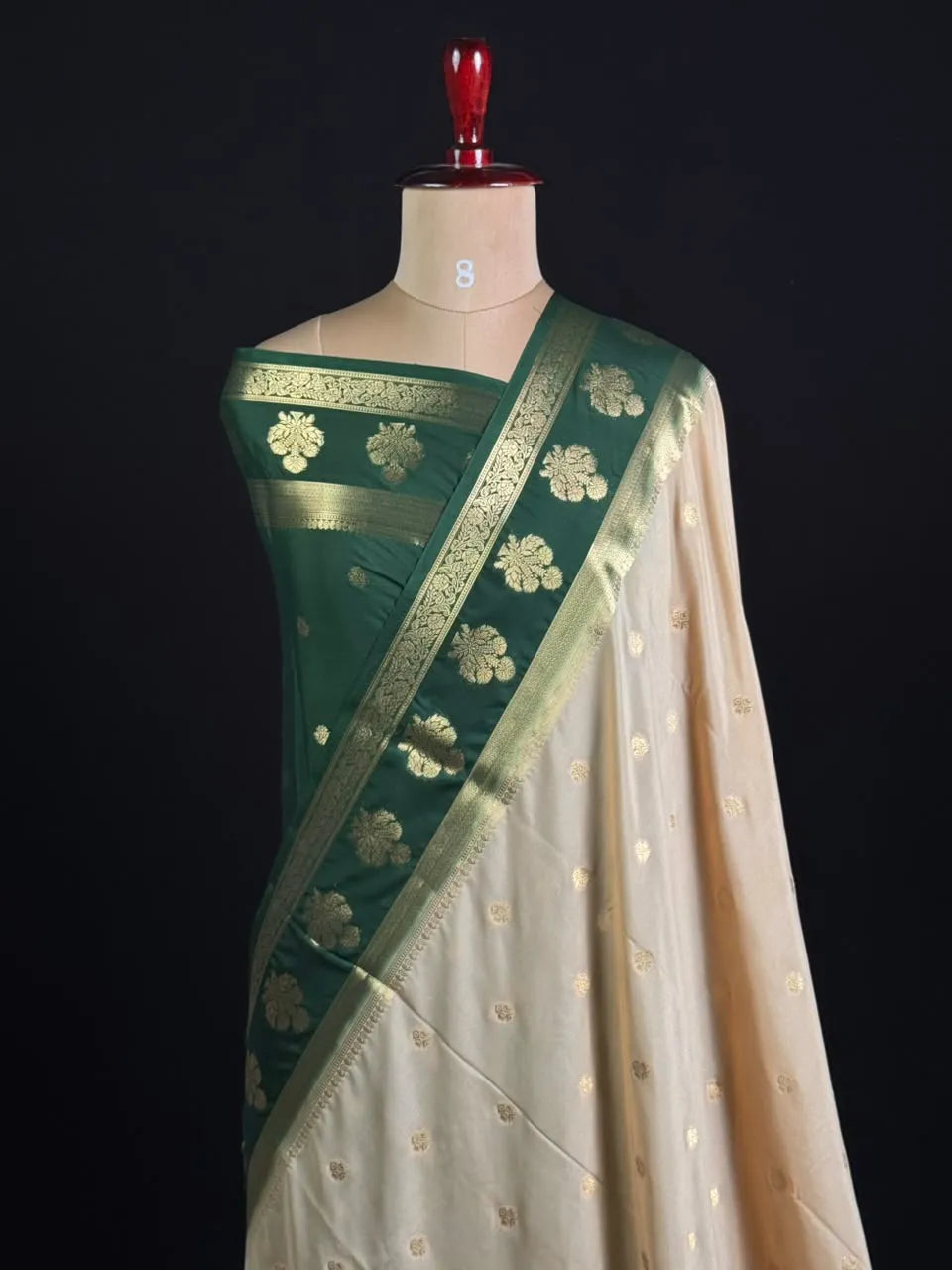 Semi Silk Saree for Women-Crepe buta heavy