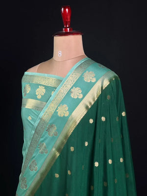 Semi Silk Saree for Women-Crepe buta heavy