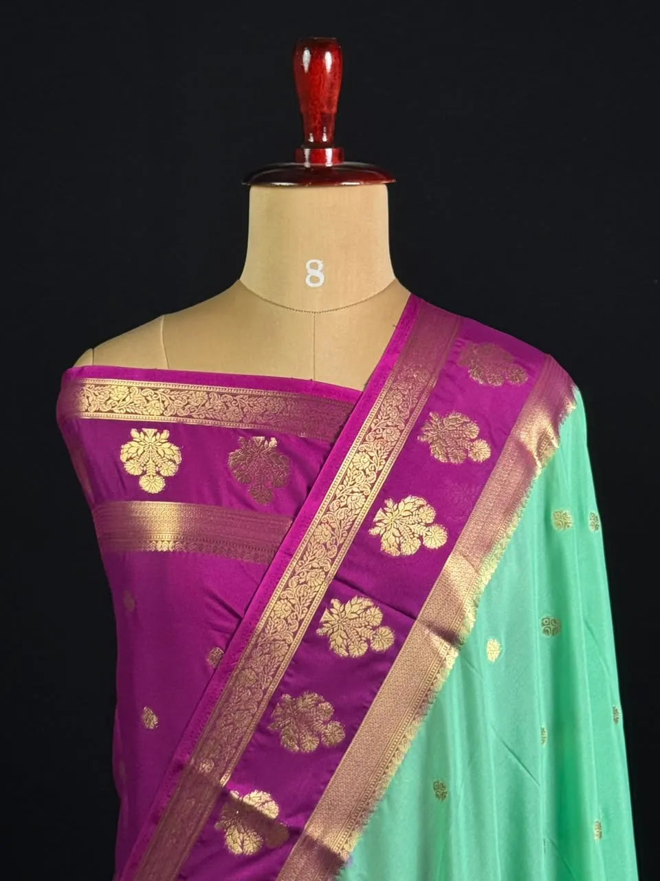 Semi Silk Saree for Women-Crepe buta heavy