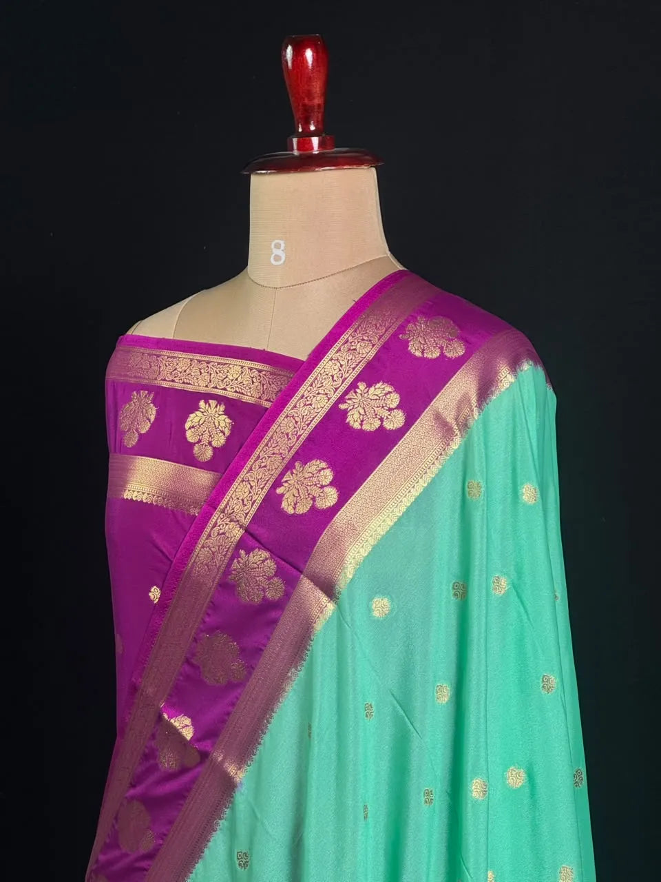 Semi Silk Saree for Women-Crepe buta heavy