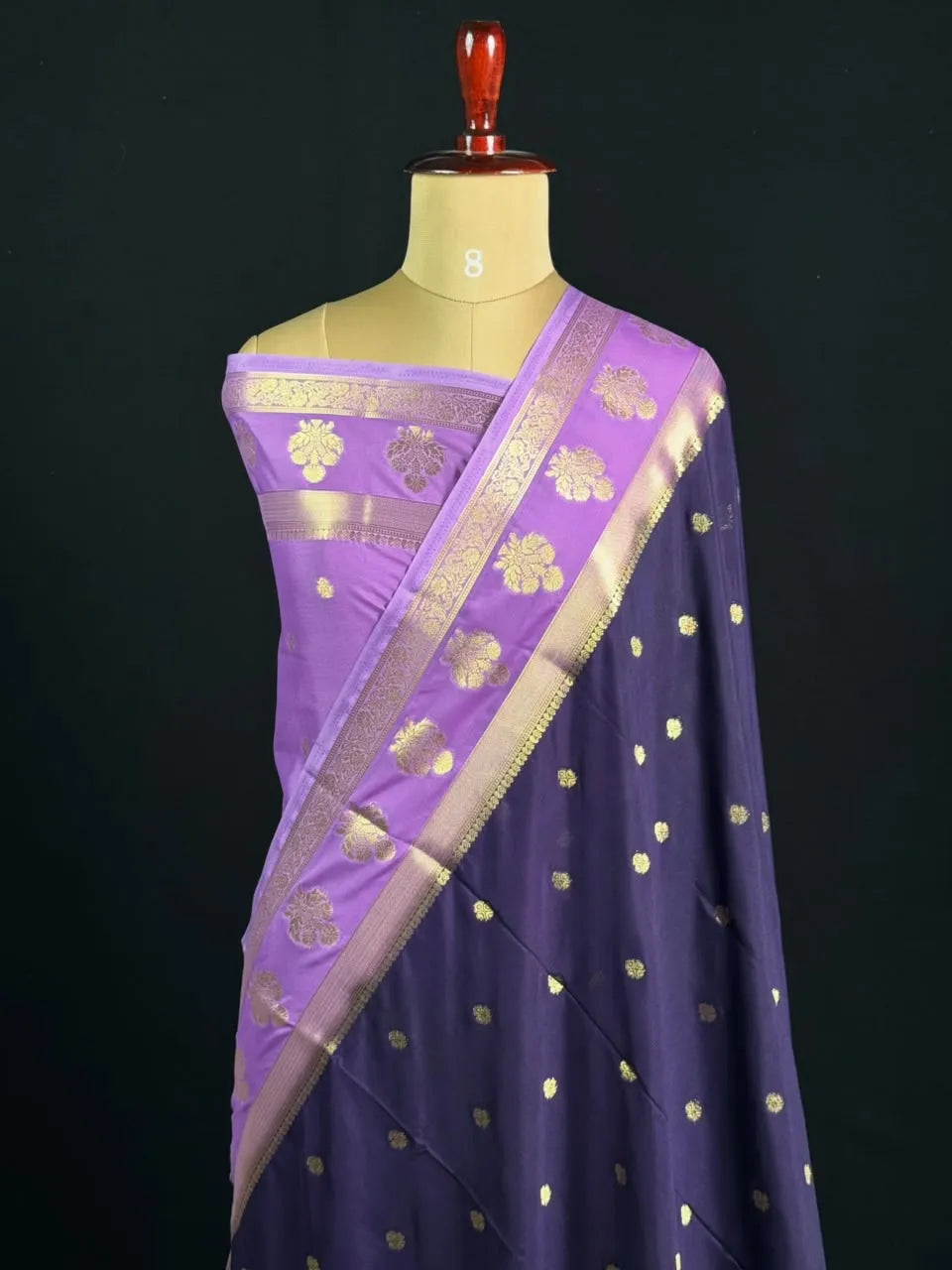 Semi Silk Saree for Women-Crepe buta heavy 