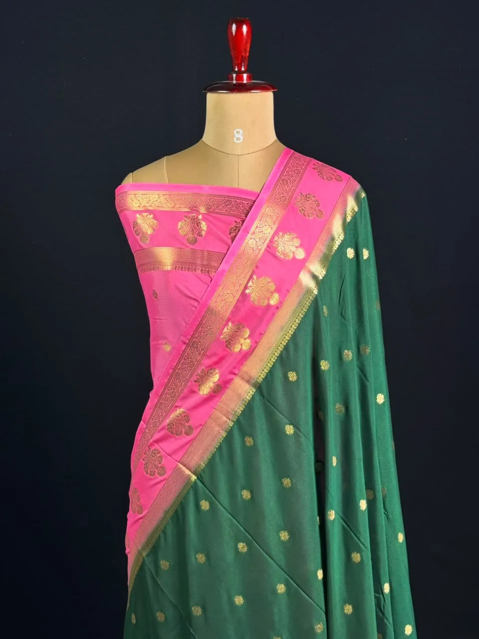 Semi Silk Saree for Women-Crepe buta heavy 
