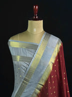 Semi Mysore Silk Zari Butti & Contrast Border