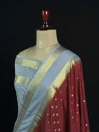 Semi Mysore Silk Zari Butti & Contrast Border