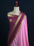 Semi Mysore Silk Zari Butti & Contrast Border
