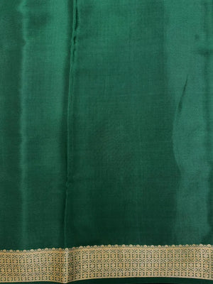 Handwoven Pure Mysore Silk Saree with Royal Chex Pattern (Chamundi)