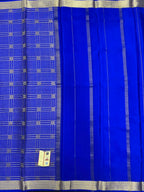 Handwoven Pure Mysore Silk Saree with Royal Chex Pattern (Chamundi)