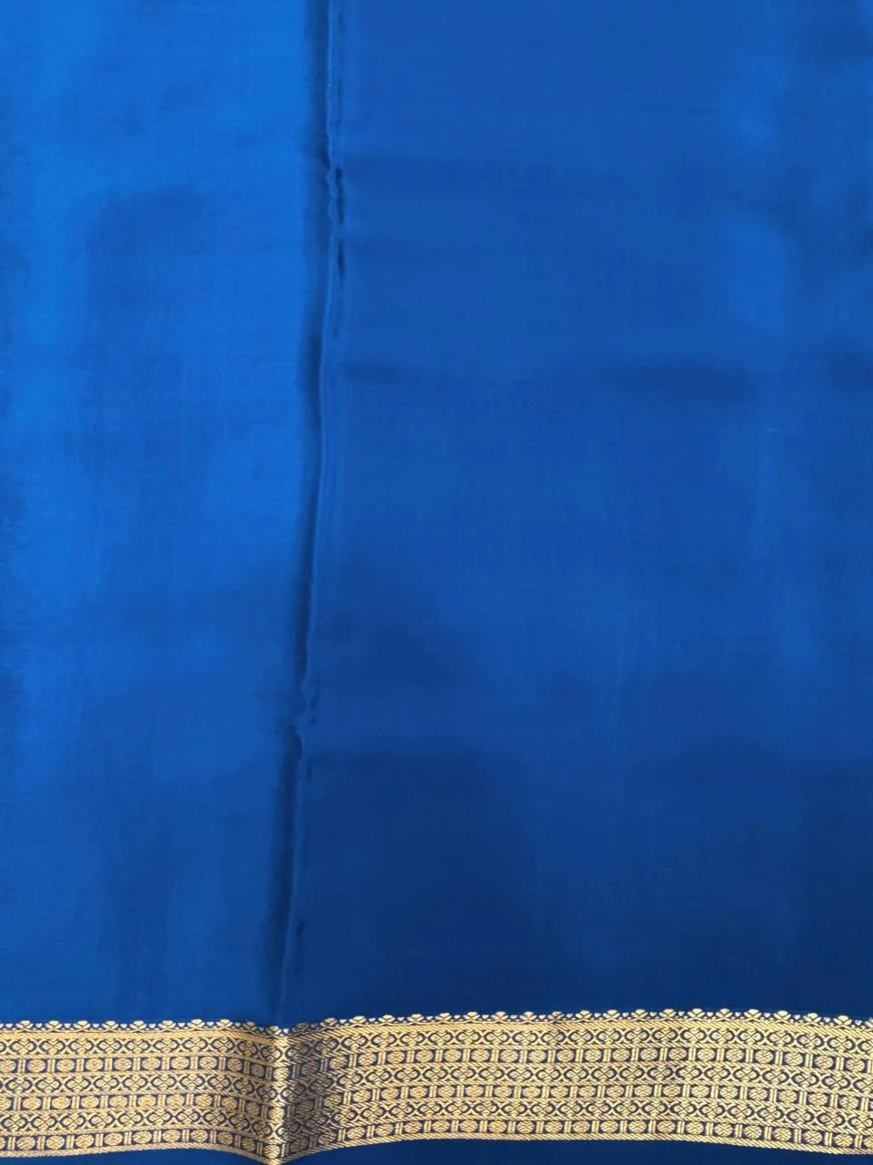 Handwoven Pure Mysore Silk Saree with Royal Chex Pattern (Chamundi)