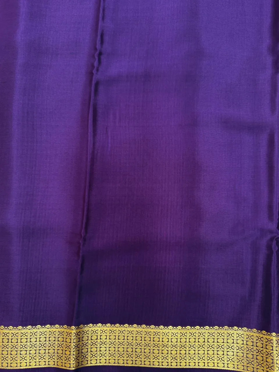 Handwoven Pure Mysore Silk Saree with Royal Chex Pattern (Chamundi)
