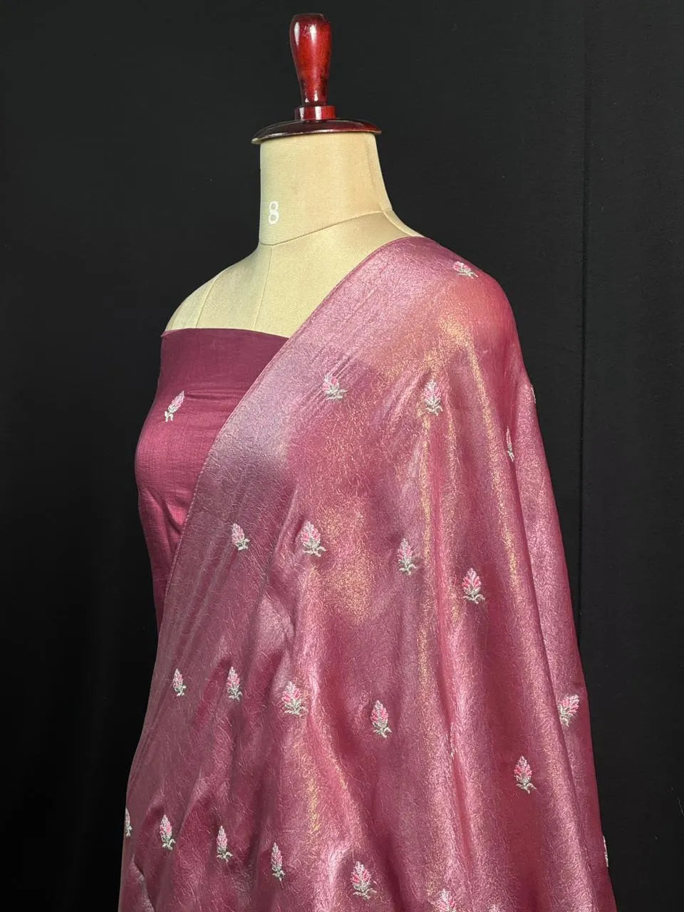 Trendy Crush Embroidery with Luxury Finish-(Chandramukhi silk)